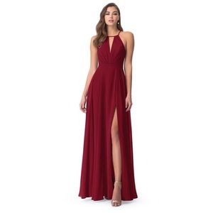 Azazie Evalleen Dress Burgundy A6 unaltered
